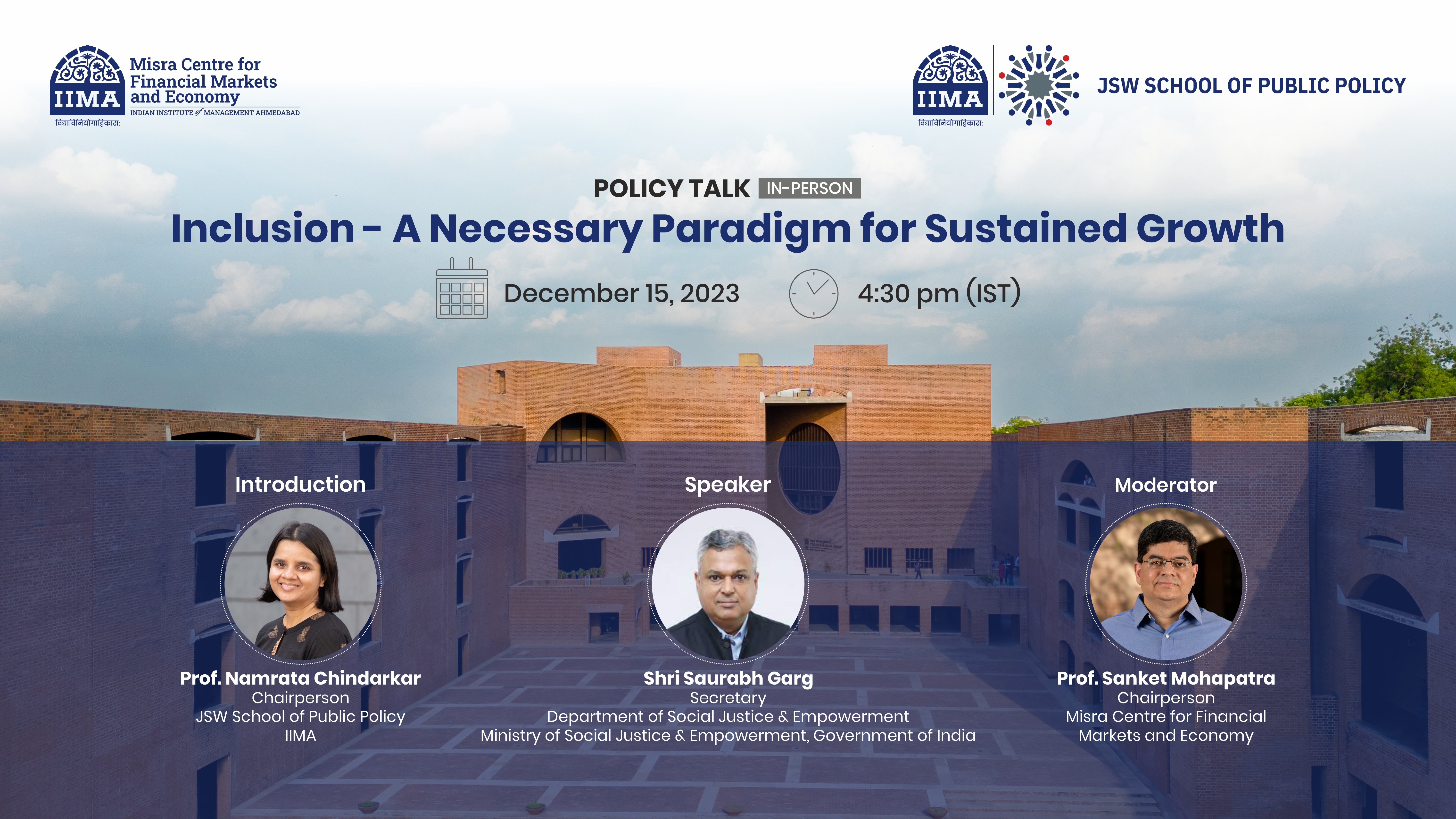 Inclusion - A Necessary Paradigm for Sustained Growth